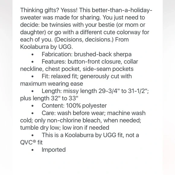 NWOT Koolaburra by UGG Cozy Plaid Sherpa Shirt Jacket/Shacket - Picture 3 of 9